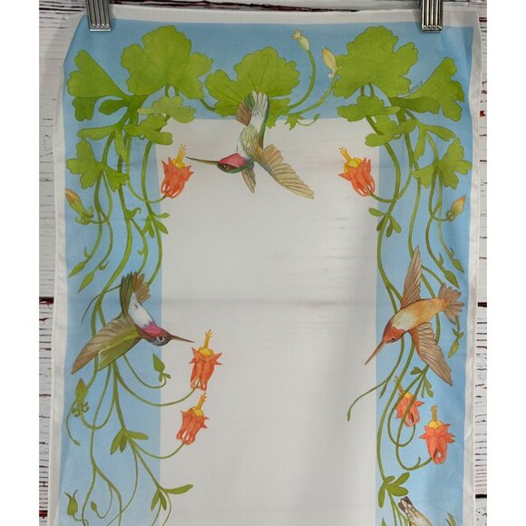 Hummingbird Ladies Neck Scarf Wrap With Floral Design National Wildlife Federati - Picture 6 of 16